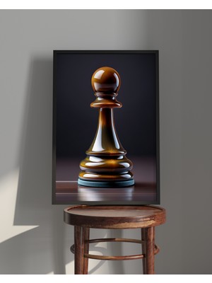 Rosa Art Tablo| Ahşap Çerçeveli Tablo| Çerçeveli Poster|piyon, Soyut Tablo