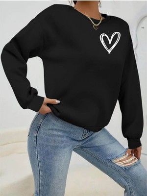 Cottonlab Kadın Uzun Kollu Bisiklet Yaka Viskon Iki Iplik Bluz