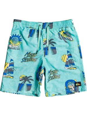 Quiksilver Island Pulse Volley Youth 14 Erkek Çocuk Yeşil Volley Short