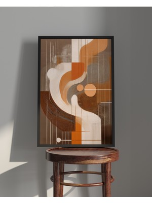 Rosa Art Tablo| Ahşap Çerçeveli Tablo| Çerçeveli Poster| Soyut Kum Fırtınası , Soyut Tablo