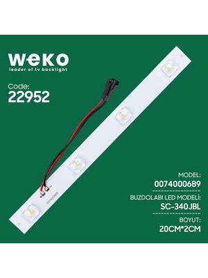 Karahanbey Buzdolabı Iç Aydınlatma Ledi SC-340JBL 0074000689 4 Çipli Lensli