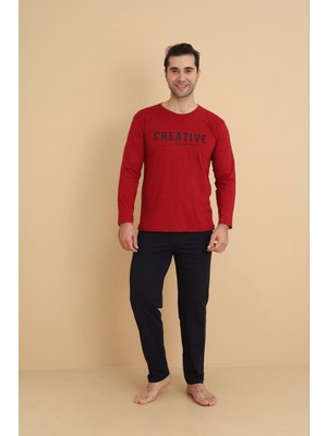 Meynur Moda Erkek Kaliteli Esnek Kumaşlı Pijama Takımı %90 Pamuklu