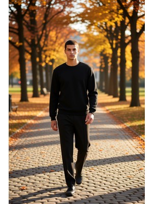 Benerly Erkek Bisiklet Yaka Standart Kol Regular Kalıp Sweatshirt Fonksiyonel Dayanıklı Kaliteli Şık