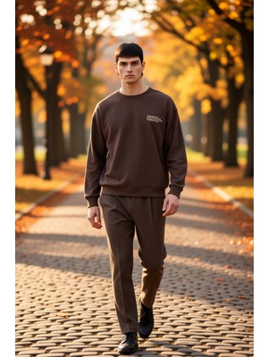 Benerly Erkek Bisiklet Yaka Düşük Kol Uzun Kol Sweatshirt Fonksiyonel Dayanıklı Kaliteli Konforlu Şık