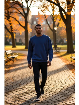 Benerly Erkek Bisiklet Yaka Reglan Kol Oversize Kalıp Sweatshirt Fonksiyonel Dayanıklı Kaliteli Şık