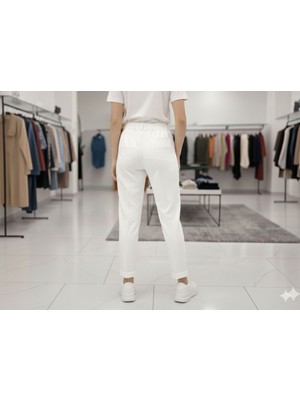 Flexifit Bel Lastik Detaylı Yüksek Bel Kadın Duble Paça Pantolon – Dar Kesim, Duble  Paça, Günlük ve Ofis Kullanımına Uygun Dabl Kumaş