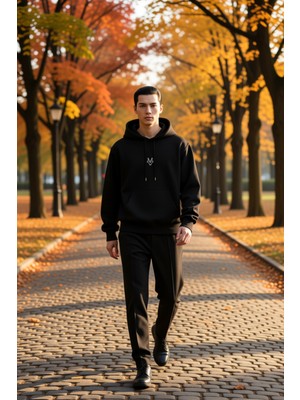 Benerly Erkek Kapüşonlu Standart Kol Kanguru Cep Sweatshirt Fonksiyonel Dayanıklı Kaliteli Estetik