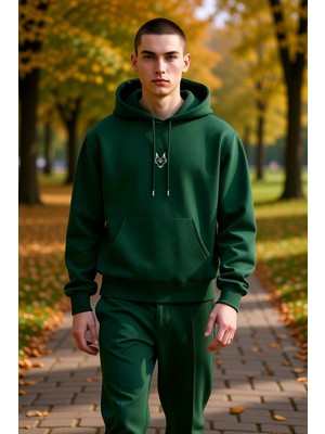 Benerly Erkek Kapüşonlu Standart Kol Kanguru Cep Sweatshirt Fonksiyonel Dayanıklı Kaliteli Estetik