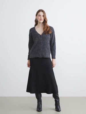 LC Waikiki Lcw Vision Siyah Beli Lastikli Etek