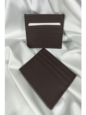 Leaf Accessory Unisex Kartlık Koyu Kahve, 1. Sınıf Vinlex Deri, 7 Tane Kart Koyma Cepli