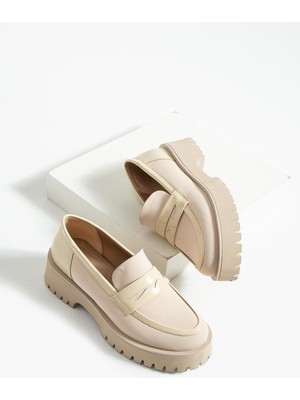 Tivana Kadın Yüksek Taban Günlük Loafer Vela - Bej