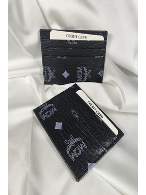 Leaf Accessory Unisex Kartlık Siyah, 1. Sınıf Vinlex Deri, 7 Tane Kart Koyma Cepli