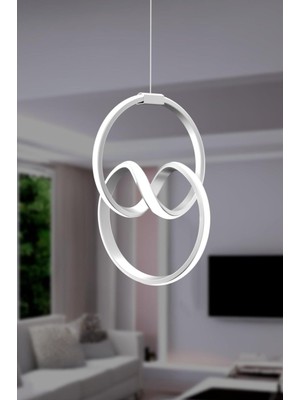 Emily Gri Tekli Sarkıt LED Günışığı Ultra Ledli Salon Mutfak Oda Hol Ledli Avize