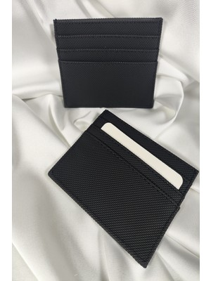 Leaf Accessory Unisex Kartlık Siyah, 1. Sınıf Vinlex Deri, 7 Tane Kart Koyma Cepli