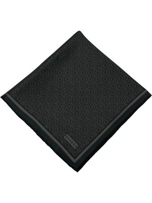 Vakko Twill Ipek Eşarp - Yeni Monogram - Yeni Füme