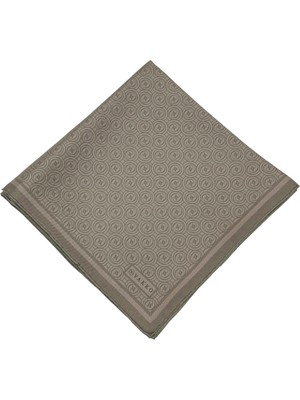 Vakko Twill Ipek Eşarp - Yeni Monogram - Vizon