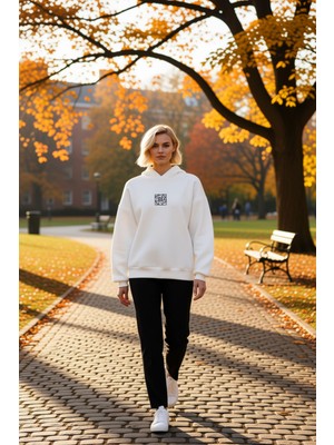 Benerly Kadın Kapüşonlu Düşük Kol Geometrik Desenli Oversize Örme Sweatshirt Fonksiyonel Dayanıklı