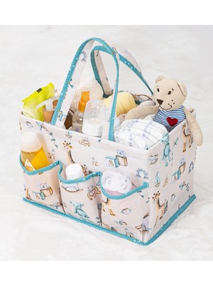 Hayat Store Baby Kullanımı Kolay Desenli Taşınabilir Bakım Çantası (Yeşil) ( Lisinya )