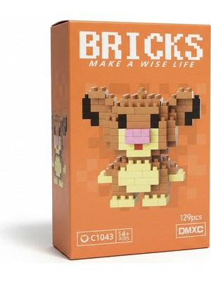 Bohem Kutusu Bricks Aslan Kral Karakter Figürü 3D Mini Yapboz LEGO Oyuncak