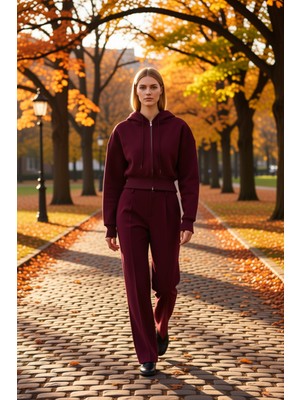 Benerly Kadın Kapüşonlu Fermuarlı Uzun Kollu Örme Sweatshirt Fonksiyonel Dayanıklı Kaliteli Modern