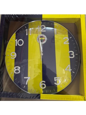 Hayat Store Duvar Saati Sarı  Çubuklu