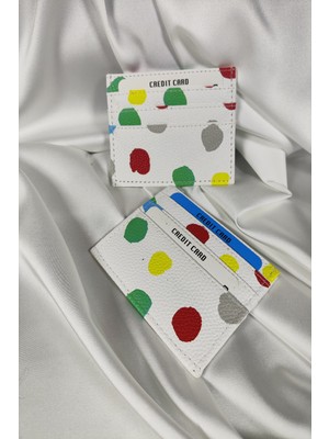 Leaf Accessory Unisex Kartlık Beyaz, 1. Sınıf Vinlex Deri, 7 Tane Kart Koyma Cepli