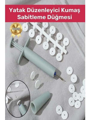 Özbience Yatak Düzenleyici Yorgan Kılıfı Sabitleyici Kumaş Düğmesi
