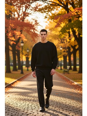 Benerly Erkek Bisiklet Yaka Standart Kol Waffle Kalıp Sweatshirt Fonksiyonel Dayanıklı Kaliteli Şık