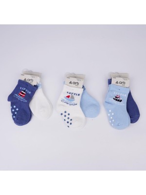 Osense Nessiworld Filip 2'li Abs'li Erkek Bebek Soket Çorap K44143 Asorti