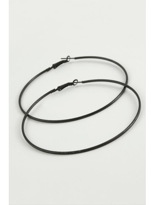 Ince Boru Metal Halka Küpe 8-9-10 cm