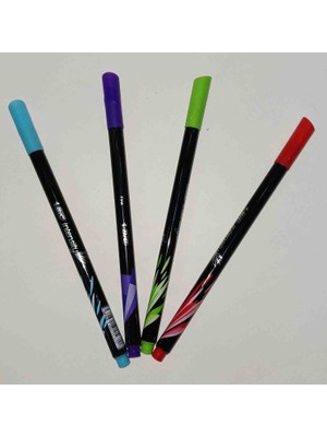 Bıc Intensity Fineliner Marker Kalem Seti, Ince Uçlu Kalemler (0,4 Mm), 4 Renk Çeşitli Renkler, Okul Için Işaretleyiciler