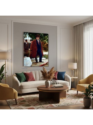 Dikey Kanvas Tablo Salon Duvar Tablosu Kanvas Atatürk 006 Yeni Ev Hediyesi Ofis Tablosu