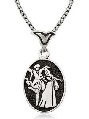 Özcömert Silver Gümüş Çerkes Erkek Kolye