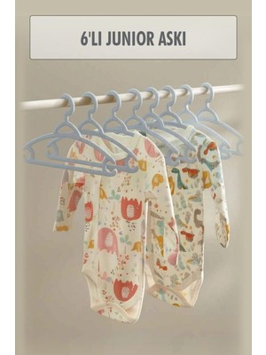 FRY 6’lı Bebek Askısı & Bebek Gardırop Askısı Gri Set