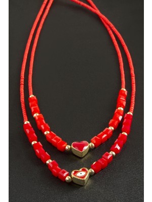 Karışık Figürlü Miyoki Boncuk Küp Kristal Kolye 1 Adet