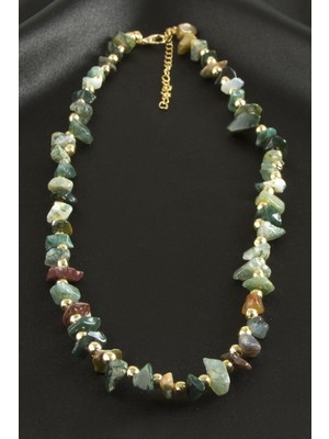 Hint Akik Kırık Doğaltaş Kolye