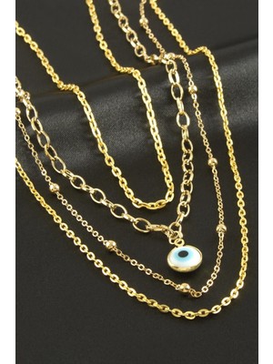 Bijuteri Net Nazar Mineli Dörtlü Kolye