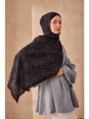 Silk Home Nariya Şal - 90009 - Siyah Indigo
