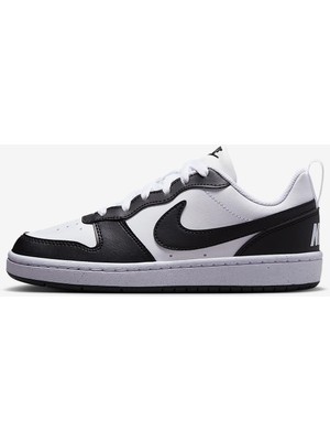 Günlük Kullanıma Uygun Nike Court Borough Low Recraft (Gs) DV5456-131 Kadın Spor Ayakkabı Beyaz/Siyah