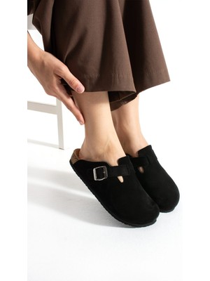 Mycorni Unisex Kapalı Sabo Terlik – Süet Deri, Taba Renk, Anatomik Mantar Taban