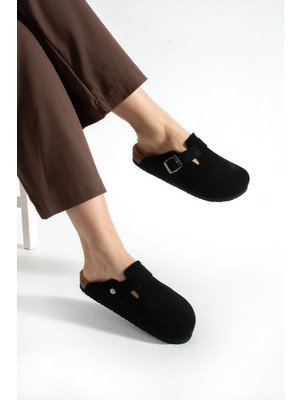 Mycorni Unisex Kapalı Sabo Terlik – Süet Deri, Taba Renk, Anatomik Mantar Taban