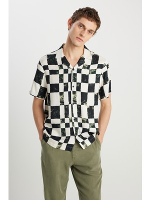 Wrangler Relaxed Fit Geniş Kesim Desenli Viskon Gömlek