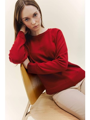 DeFacto Yün Karışımlı Regular Fit Bisiklet Yaka Triko Tunik G5867AX25WN