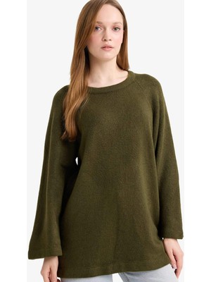 DeFacto Regular Fit Bisiklet Yaka Triko Kazak Tunik G6810AX25CW