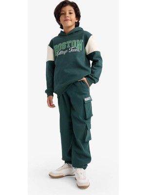 DeFacto Kargo Fit Beli Lastikli Baskılı Eşofman Altı Erkek Çocuk G5637A825CW