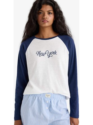 DeFacto %100 Pamuk Regular Fit Flamlı Üst E7598AX25AU