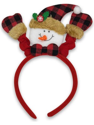 Empressco Kırmızı Yılbaşı Kardan Adam Figür Taç, Şık ve Renkli Dekorasyon Parçası