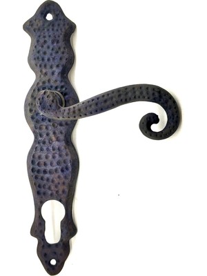 Skygo Antika Tarz Dekoratif Pirinç Ferforje Oda Kapı Kolu - 210X43 Mm, Oksit