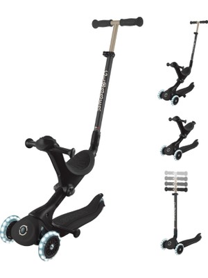 Globber Go Up Deluxe Işıklı Scooter Siyah 15 Ay-9 Yaş Arası İçin Katlanabilir ve Eğlenceli