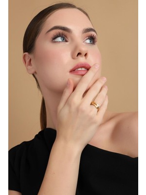 Sembol Gold Ajda Yüzük 22 Ayar Kaburga Formlu